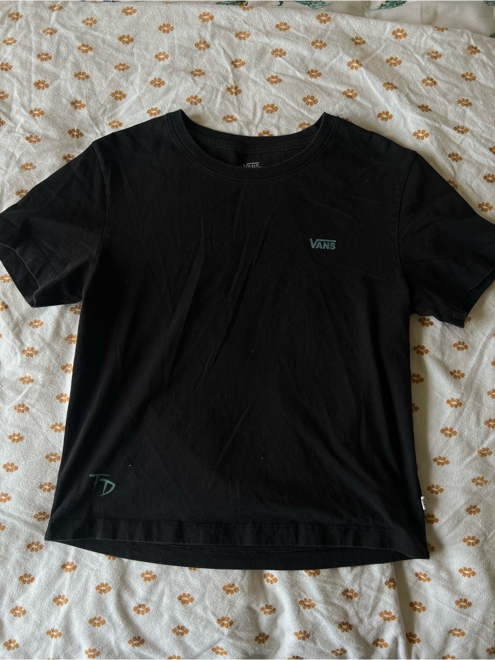 Vans Black Short Sleeve Tee with Subtle Logo